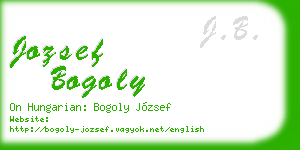 jozsef bogoly business card